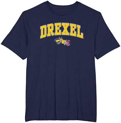 Drexel Dragons Luk Preko Logotipa Zvanično Licencirane Mornaričke Majice