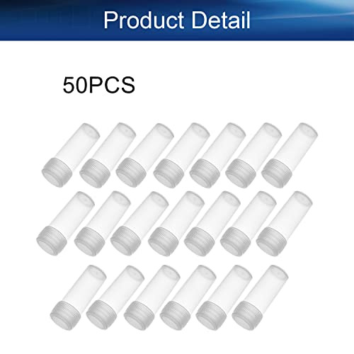 Bettomshin 50kom 5ml pe plastične bočice sa poklopcima, laboratorijska epruveta zaptivna posuda za skladištenje hemijskih plastičnih boca za vodu bela prozirna
