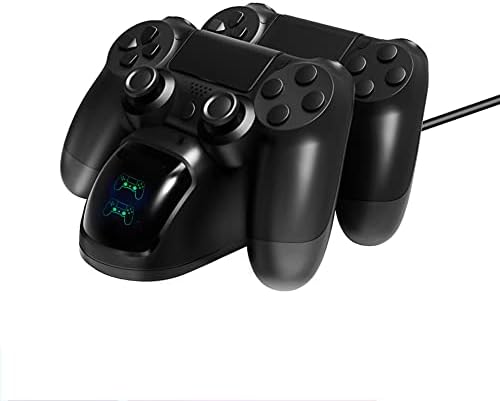 Stanica za punjenje PS4 kontrolera, USB 5V Punjač sa 2 porta, sa LED indikatorom punjenja, Dual Gamepad Charger Dock, za Playstation 4 ručku za igru, za Xbox OneXbox One S