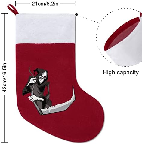 Grim žetelica personalizirana božićna čarapa Početna Xmas Tree Kamin Viseći ukrasi