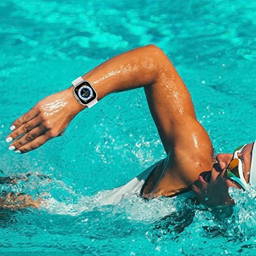 Lyfatz Ocean Band kompatibilan sa Apple Watch Band 38mm 40mm 41mm 42mm 44mm 45mm 49mm, podesivi mekani silikonski elastični sportski bend za žene muškarci Apple iwatch serije 8 7 6 5 4 3 2 1 se ultra