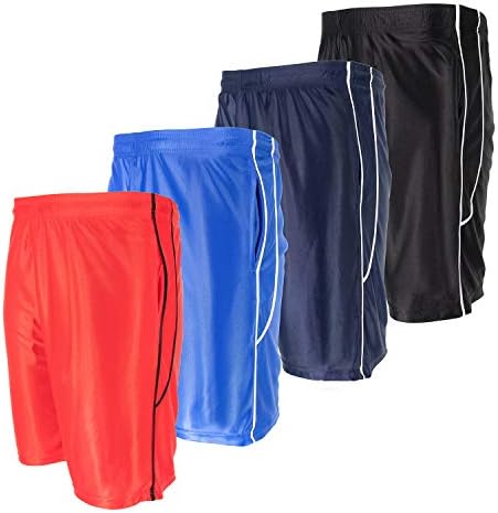 Visoki energetski dječaci Atletski kratke hlače sa džepovima za košarku, fitness i sport, Dri-Fit Wear, Boys Hortke 4 Pack