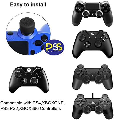 PSS analogni kontroler Gamepad podignut Antislip palac palca hvataljka naklopni poklopac za PS5, PS4, PS3, prekidač PRO, Xbox serije, Xbox One, Xbox 360, Wii U, PS2 kontroler - 8kom