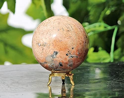 Izvrsna polirana ružičasta rozofia kristalna kremenska kamena sfera sa zlatnim postoljem Čakre za liječenje sirovih minerala uzorke orb zacjeljive metafizičke