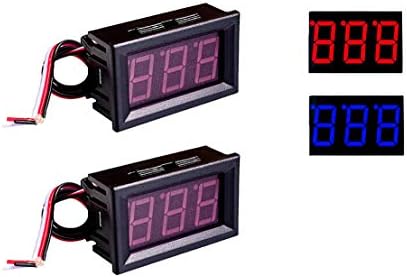Noyito 0,56 inča LED DC digitalni voltmetar 3-žica 0,00V-30,0V Tester za tester za napon baterije Crveno plava
