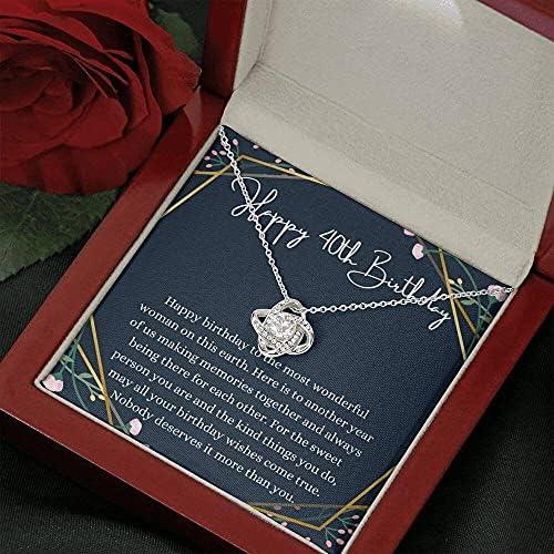 Nakit za poruke, ručno rađene ogrlice - personalizirani poklon Love Crnot, 40. rođendan za svoj poklon, 40. rođendan
