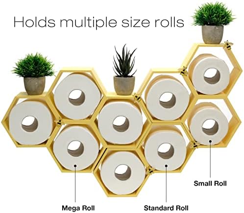 Excallo Global Products WentComb WOAL papir sa pčelama - Drži 9 rola - višestruke konfiguracije