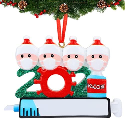 windwhisper personalizirani porodični Božićni ukrasi 2021., Božićni ukrasi 4. porodice, kreativni pokloni za novi dom ukras za božićno drvo, ukras za vješanje božićne jelke