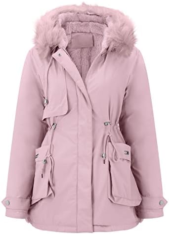 DGMBBX Ženska jakna za ispis Zimske duge rukave Long Jacket sa džepovima Trench Faux kožna jakna