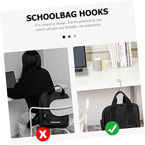 Doitool 9 kom školske torbe metalni kaput vješalica torbica za poklopce torba za kuke za viseće