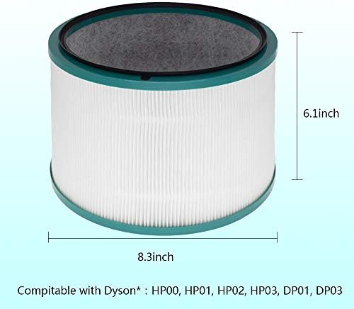 Lhari Hp01 Hp02 HEPA zamjenski Filter, kompatibilan sa Dyson Pure Cool Link DP01 DP03, Pure