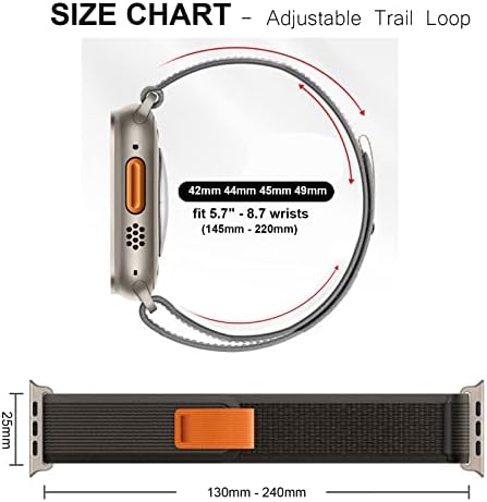 Trail Loop za Apple Watch Ultra bend, Apple Watch Band 49mm 45mm 44mm 42mm 41mm 40mm 38mm, Alpska petlja Nylon