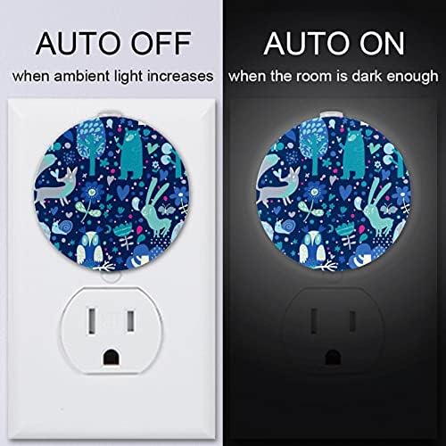 2 paketa Plug-in Nightlight LED noćno svjetlo sa senzorom sumraka do zore za dječiju sobu, rasadnik,
