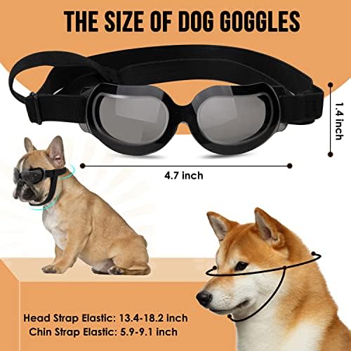 Slowton kaciga i naočale za male pse - UV zaštita doggy sunčane naočale pseće čaše za kućne ljubimce kaciga