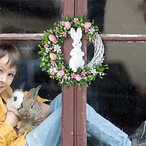 Zhyh 25cm Easter Bunny Jajev vijenac akril crtani zečji jaja uskršnji vijenac za ulazna vrata u zatvorenom vijencu za Uskrsni ukras