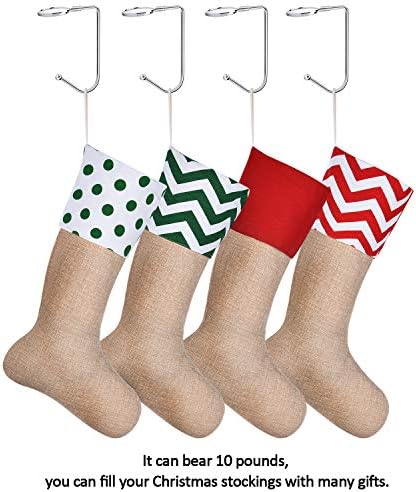 Sunčani božićni nosači drhtari mantel kuke za božićne sigurnosti Hang Grip čarape Klip za božićnu zabavu ukras, srebro
