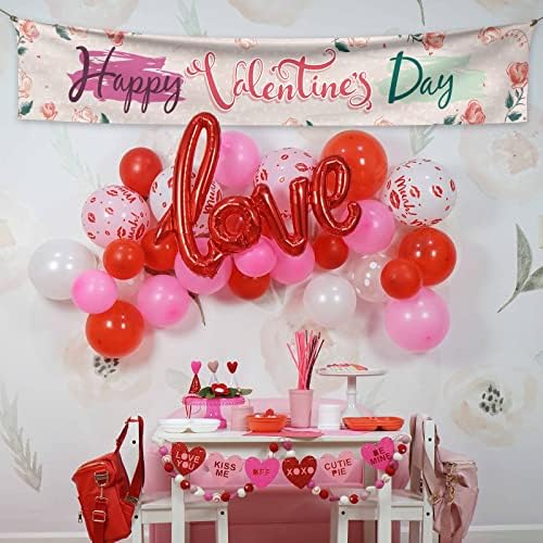 Veliki sretni dan zaljubljenih na otvorenom 120 x 20 Valentinovo dvorišno znanje ružičaste cvijeće praznici