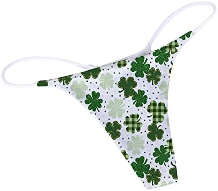 Green St.Patrick's Day Sexy G-String Thengs Žene Naughty Sex T-Back Gaties Niski rastući kaiševi