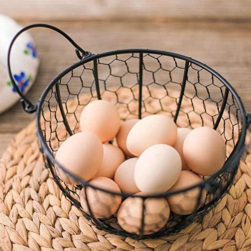 Korpa Za Odlaganje Jaja, Okrugla Žica Za Prikupljanje Country Vintage Style Držač Futrole Za Čuvanje Jaja Od Povrća