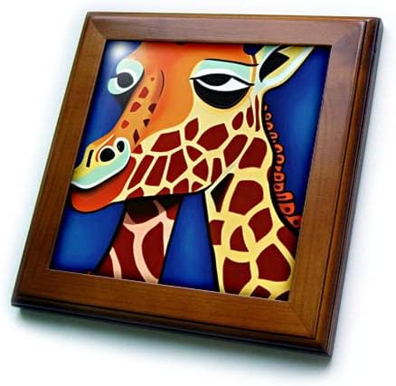3drose Cool smiješna slatka umjetnička žirafa Picasso stil kubizam Art priroda-uokvirena pločice