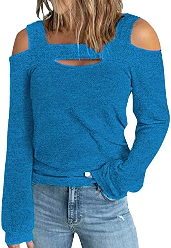 Grge Beuu Ženske pune boje pletene skakače Ležerne prilike dugih rukava hladne majice od pulover