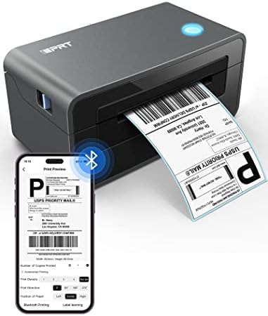 iDPRT Bluetooth 4×6 štampač etiketa SP410BT, 1 proizvođač etiketa Una11 bež