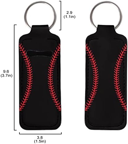 Jeocody Crni Bejzbol držač kapice prijenosni privjesak za ključeve prsten na štapiću držač privjeska torbica