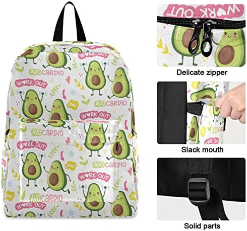 ZZWWR Slatka avokado leži cvjetni veliki turistički ruksak za laptop izdržljive računarske torbe za muškarce Women školske torbe za knjige