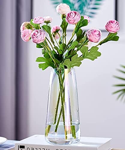 Decorpia Premium velika vaza 9 inča - izvrsna čista cvjetna vaza - kristalno staklena vaza za kućni dekor - dekor sobe, seoska kuća - cvjetne vaze za uređen dekor, visoke vaze za cvijeće