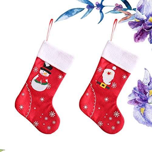 Abaodam 2pc Božić Candy Bag Božić čarape dizajn poklon torbe Snowflake netkani poklon Storage