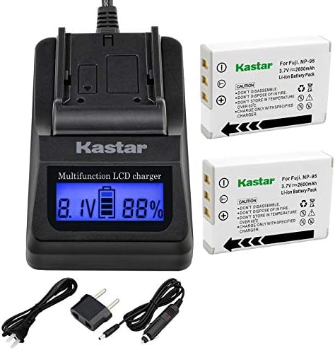Kastar Fast Charger + baterija za Fujifix NP-95 & Finepix F330, Finepix Real 3D W1, Finepix X30, FinePix X100T,