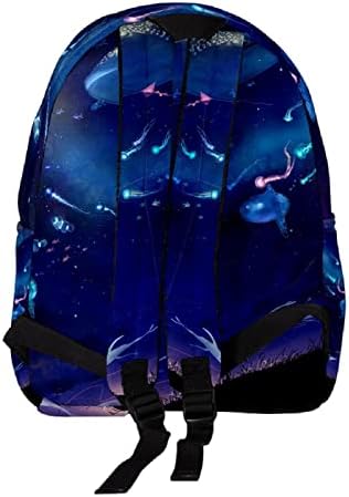 VBFOFBV ruksak za žene Daypack backpad backpack Travel Casual Torba, noćno nebo kitova Jellyfish