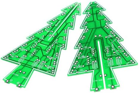 Senelk 2pcs Xmas Tree LED DIY elektronicki komplet za lemljenje, 7 šareni 3D božićni projekt za lemljenje DIY za matične edukativne