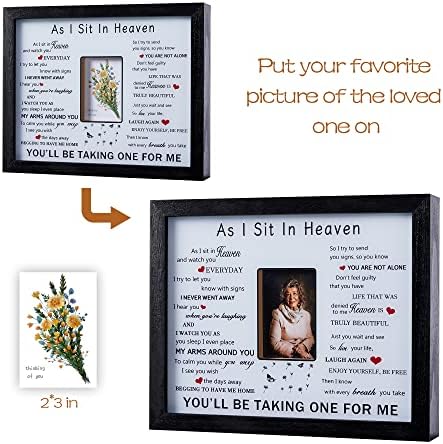 WoodExpe simpatija poklon 8 x 10 LED memorijalna sjena za sjenjenje zasjedanje okvira za glavu Memorijalni pokloni za gubitak voljene osobe 2x3 fotografije