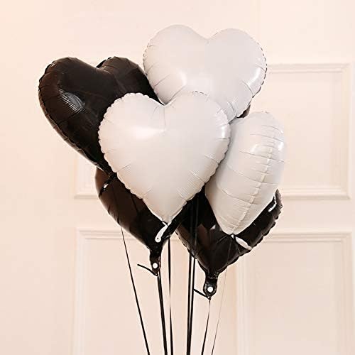18 inčni bijeli srčani baloni folije baloni Mylar baloni za zabavu ukras, paket od 20