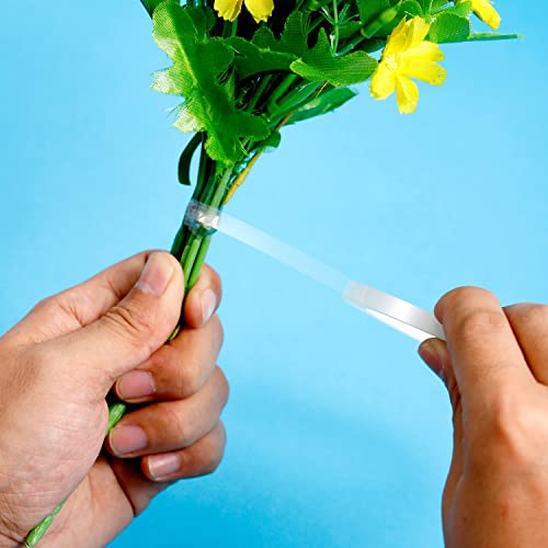 Pengxiaomei 3 kom Clear Floral Tape, 1/4& 34; cvjećar traka, jasno vodootporan cvjećar traka,vodootporan