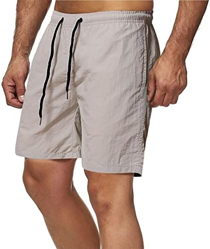 Muške kratke hlače za vježbanje odgovaraju ljetnim šortsama za plažu s elastičnim strukom i džepovima