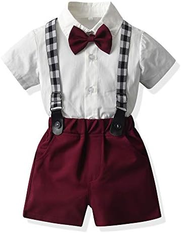JMOORY BABY TODDLER Dječak setovi za odjeću kratki rukav Bowtie haljine + šorcs Hratke Genseman odijela odijela
