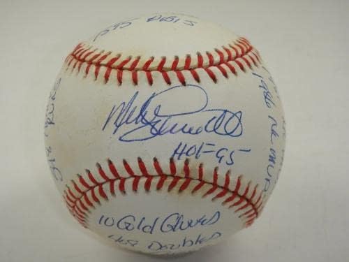 Mike Schmidt potpisao statiplotnosti stat bejzbol w / 16 natpisi Autograph rj.com - autogramirani bejzbol