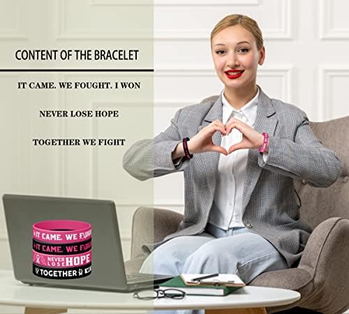 Inspirativna Silikonska Narukvica Za Svijest O Raku Dojke, Stigla Je. Borili Smo Se. Pobijedio Sam. Pink Ribbon