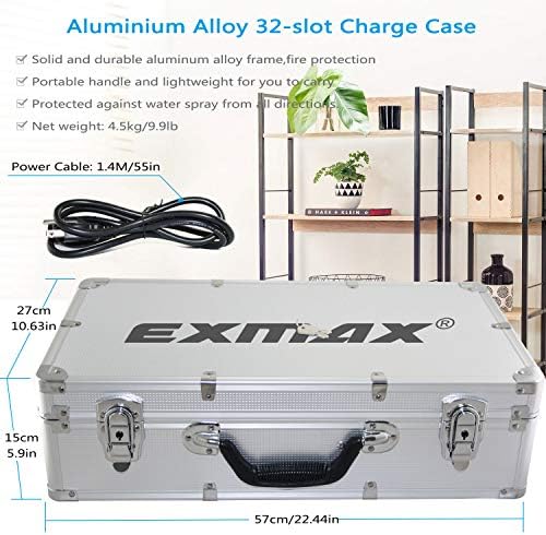 EXMAX EXD-C64 Mini USB punjač sa 64 slota Aluminijumska kutija za punjenje legura za bežični sistem vodiča ATG-100t,EX-100,EXD-101,EXD-6824,EXD-6688,EX-624,EX-200 prijemnik predajnika