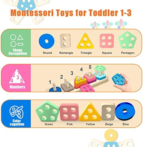 Montessori igračke za dječake i djevojčice od 1 2 3 godine, igračke za sortiranje i slaganje
