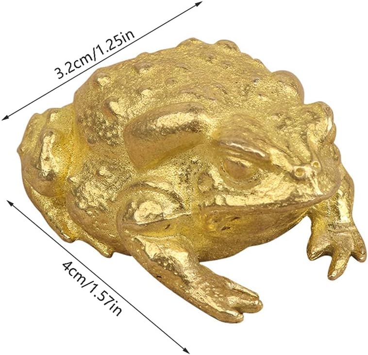 Yamslam Brass Golden Toad Lucky Vintage Simulacije životinjske figurice Minijature Početna Office