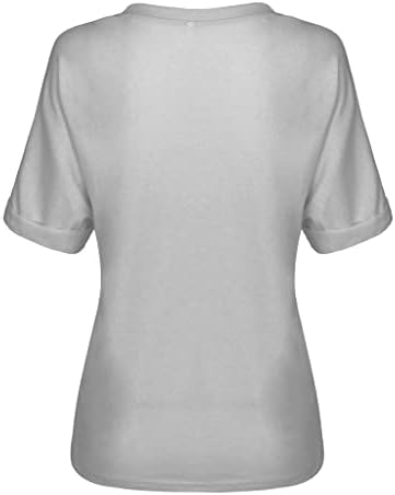 ZEFOTIM WOMENS 4. jula majica 2023. kratki rukav V izrez Ležerne ljetne trendi američke zastave Bluze