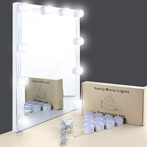 Svjetla za ogledala, UNIFUN LED svjetla za šminkanje u holivudskom stilu sa 10 sijalica sa mogućnošću zatamnjivanja,