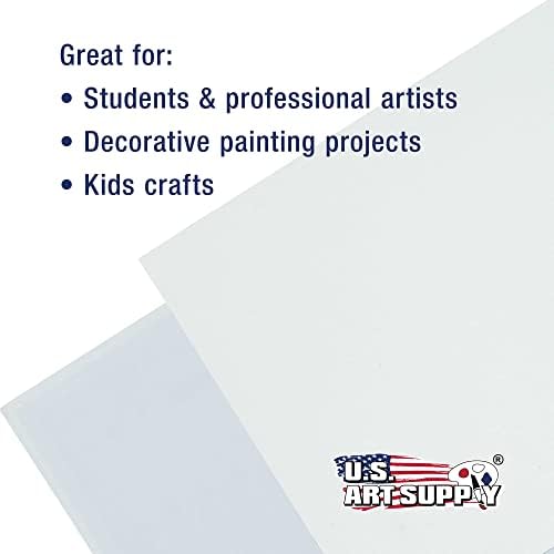 U.S. Art Snabdevanje 12 x 16 inča Profesionalne umjetničke kvalitetne kiseline besplatne platnene ploče za farbanje 4-pakovanje