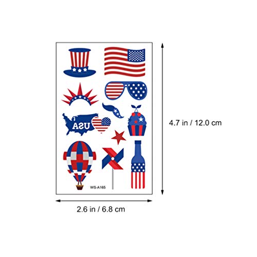 ValicLud 10 listova SAD Zastava za zastavu Tattoos Nacionalna zastava Privremene tetovaže naljepnica Amerika