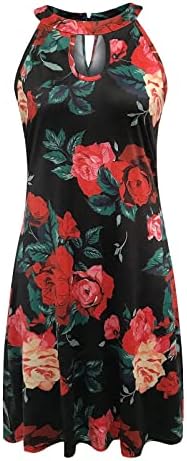 Klubske haljine Fragarn za žene, žensko ljetno casual moda 2022 haljina od pukotine sa cvijećem haljina bez rukava
