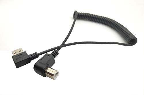 Meiyangjx 4,9 stopala za namotani USB kabel pisača, USB 2.0 Tip mužjaka za tip B muški proljetni pisač kabel