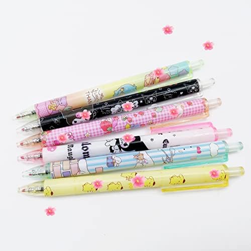 Anime olovke Slatka školska potrepština 6pcs crne olovke natrag u školu Pribor anime poklone stvari